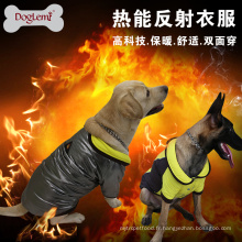 Manteau réfléchissant de chien de chaleur de Doglemi vêtements imperméables chauds extérieurs d&#39;animal familier réversible